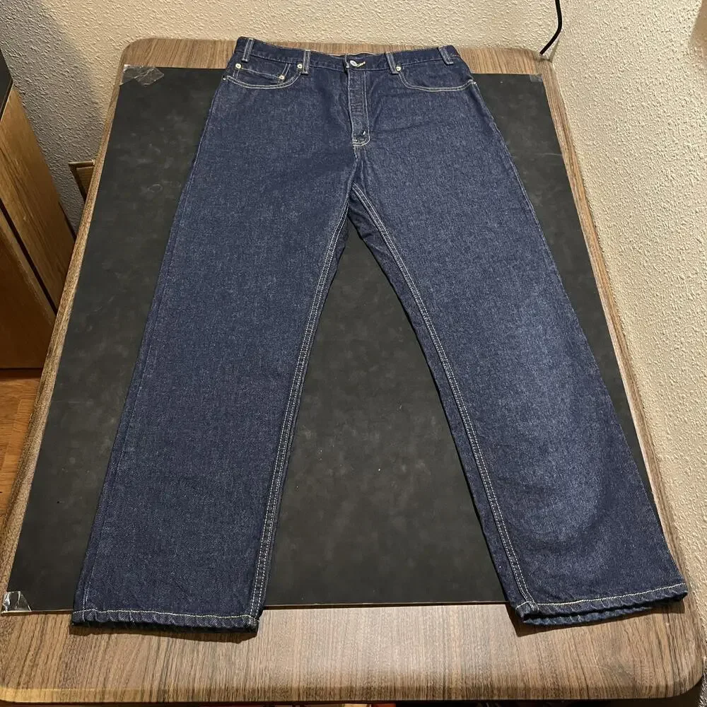 Vintage Levis 505 Jeans Mens 36x30 Blue Denim Regular Fit Straight Leg New Tags